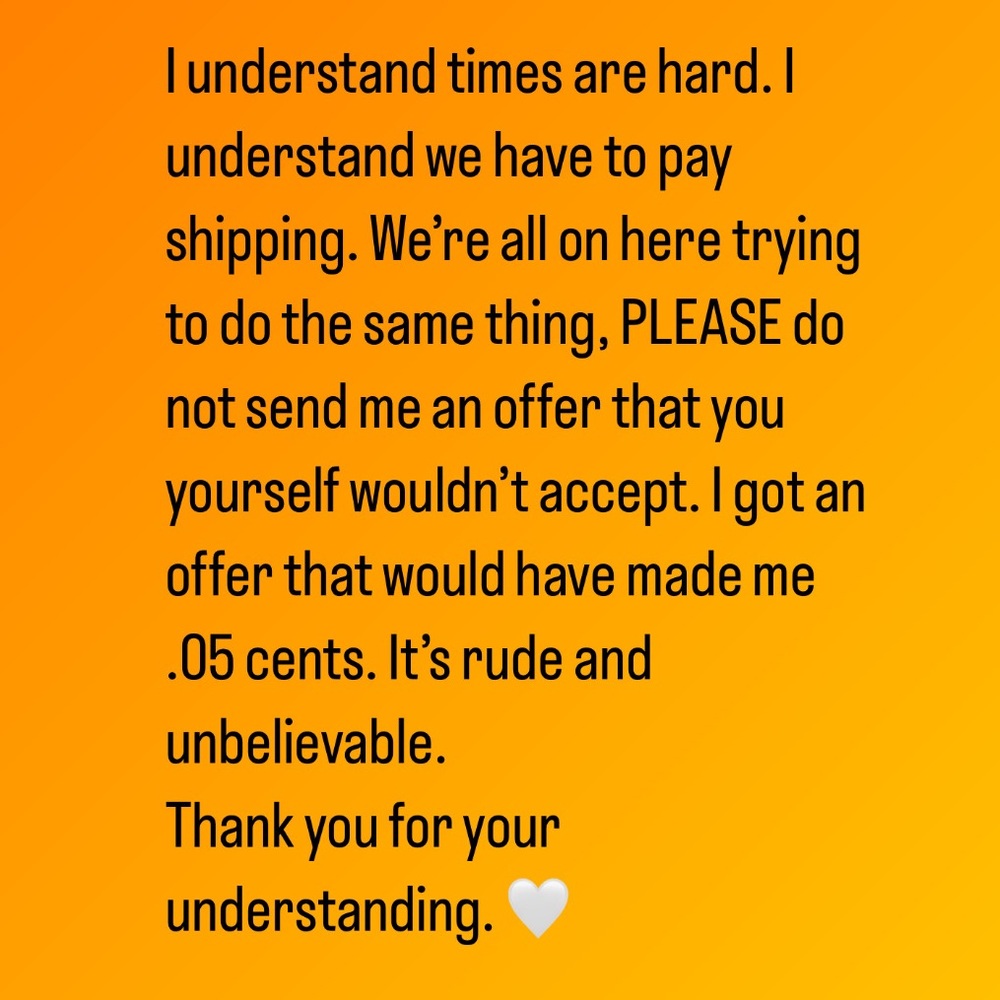 I do not accept 1/2 price offers